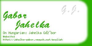 gabor jahelka business card
